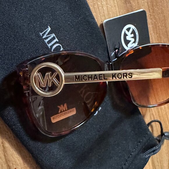 Michael Kors M8818 Women’s Sunglasses 58mm Tortoise Brown MK Logo main image 7